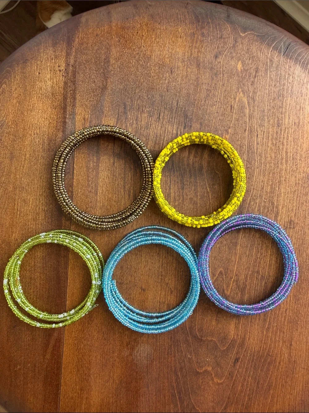 Vintage set of 5 beaded bracelets